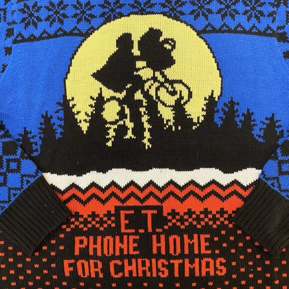 E.T. The Extra Terrestrial Ugly Christmas Sweater Knit AOP Size Large Universal - Picture 2 of 5
